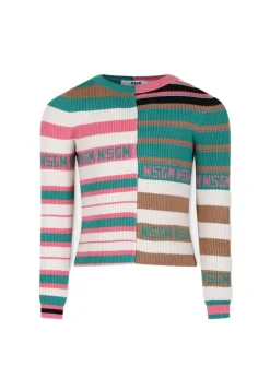 MSGM Kids Maglione Multicolor per Bambine