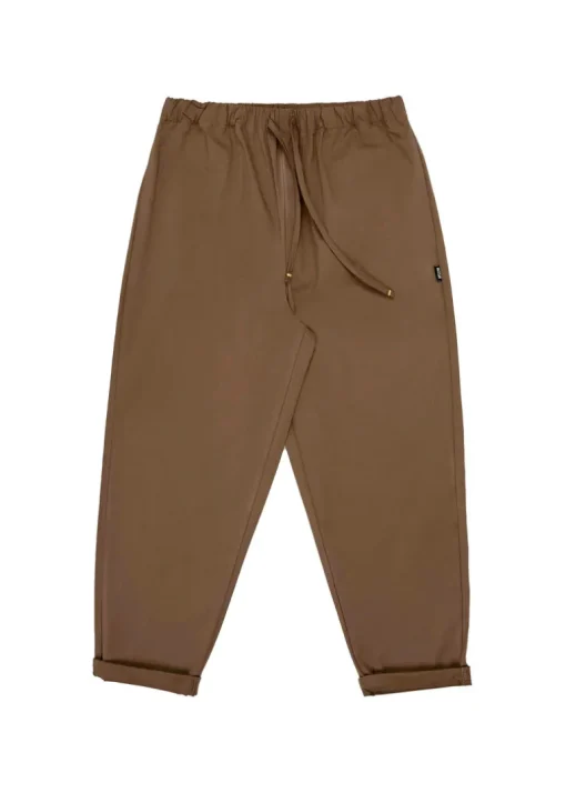 MSGM Kids Pantaloni Parachute Marroni per Bambini