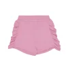 MSGM Kids Shorts Rosa con Ruches per Bambine