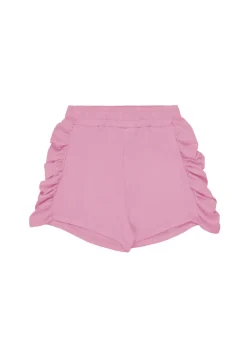 MSGM Kids Shorts Rosa con Ruches per Bambine