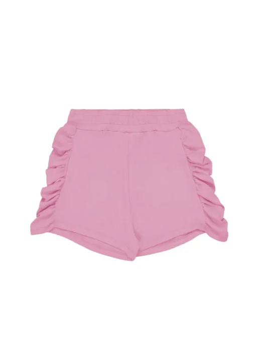 MSGM Kids Shorts Rosa con Ruches per Bambine