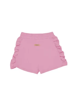 MSGM Kids Shorts Rosa con Ruches per Bambine
