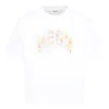 MSGM Kids T-shirt Bianca con Applicazione Fiori per Bambine