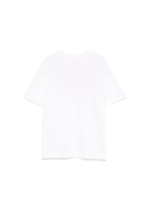 MSGM Kids T-shirt Bianca con Applicazione Perline per Bambine