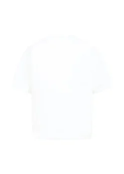 MSGM Kids T-shirt Bianca con Applicazione Fiori per Bambine