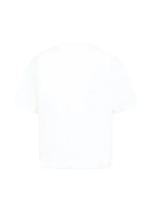 MSGM Kids T-shirt Bianca con Applicazione Fiori per Bambine