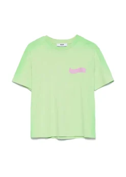 MSGM Kids T-shirt Verde Degrade per Bambini