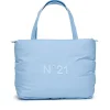N°21 Borsa a Tracolla Trapuntata con Logo Gommato