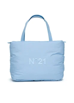 N°21 Borsa a Tracolla Trapuntata con Logo Gommato