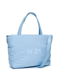 N°21 Borsa a Tracolla Trapuntata con Logo Gommato