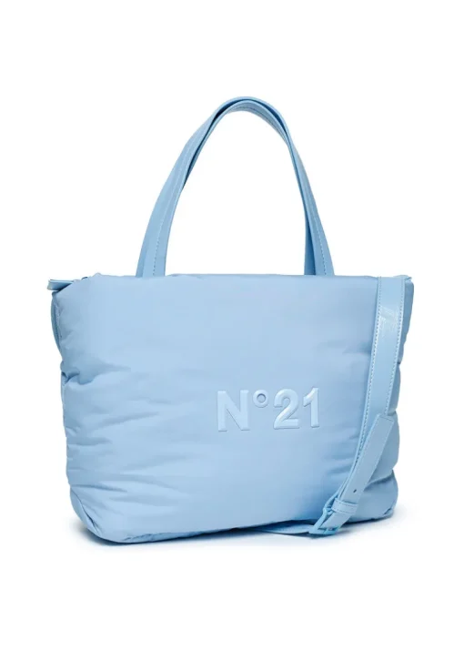 N°21 Borsa a Tracolla Trapuntata con Logo Gommato
