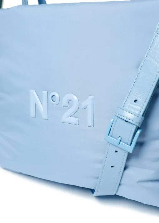 N°21 Borsa a Tracolla Trapuntata con Logo Gommato