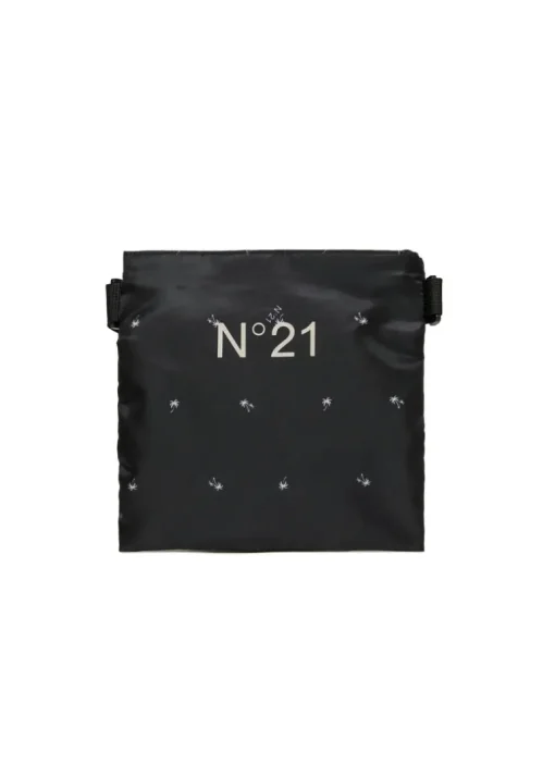 N°21 Kids Borsa Nera All Over Palms per Bambine