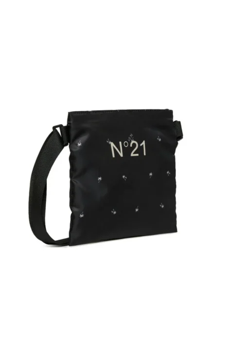N°21 Kids Borsa Nera All Over Palms per Bambine