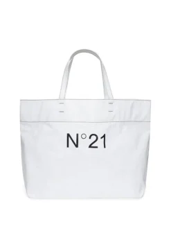 N°21 Kids Borsa Shopper con Logo Bianca