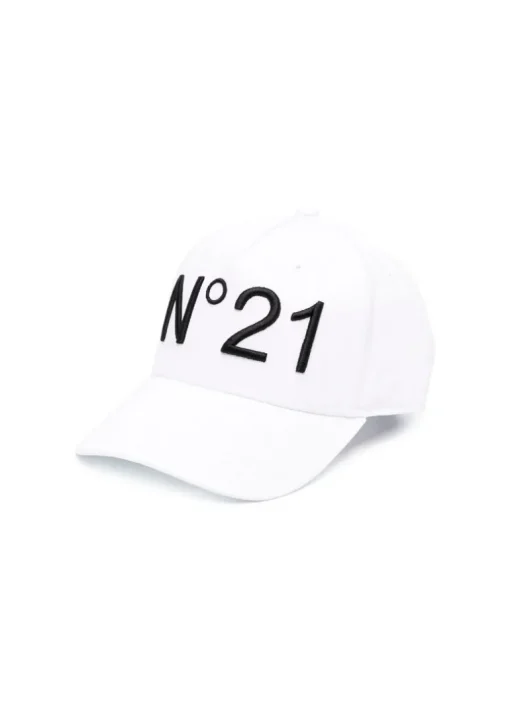 N°21 Kids Cappello con Visiera Bianco per Bambini