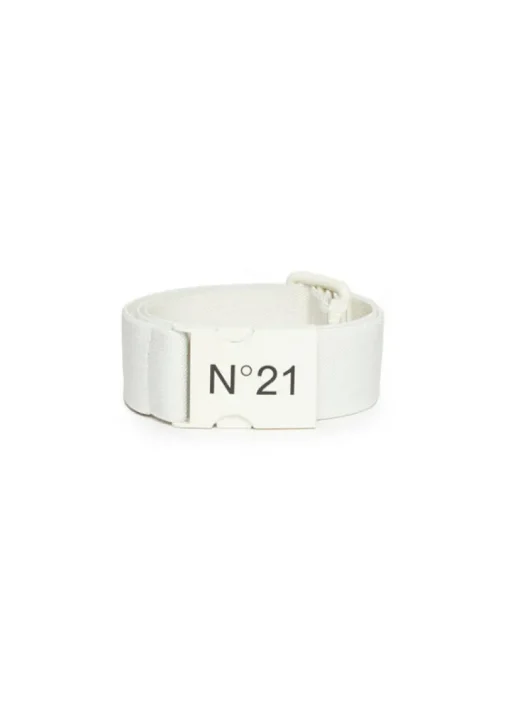 N°21 Kids Cintura in Nastro con Logo Bianca
