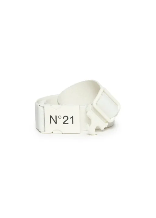 N°21 Kids Cintura in Nastro con Logo Bianca