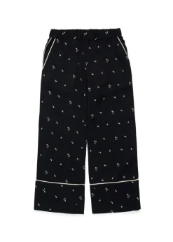N°21 Kids Pantaloni Neri All over Palms per Bambine