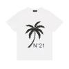 N°21 Kids T-shirt Bianca con Stampa Palm Tree per Bambini