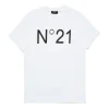N°21 Kids T-Shirt Bianca con Stampa Logo