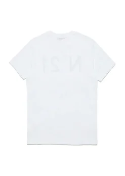 N°21 Kids T-Shirt Bianca con Stampa Logo