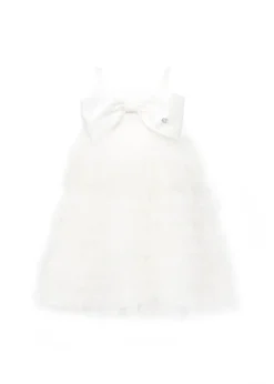Nunzia Corinna Abito con Tulle Bianco per Bambine