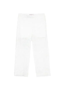Nunzia Corinna Pantalone Bianco Merlettato per Bambine
