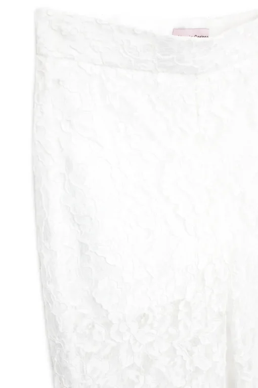 Nunzia Corinna Pantalone Bianco Merlettato per Bambine