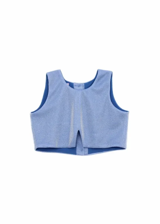 Nunzia Corinna Top Azzurro Glitter