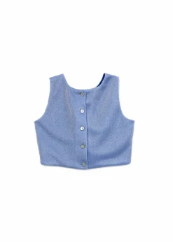 Nunzia Corinna Top Azzurro Glitter