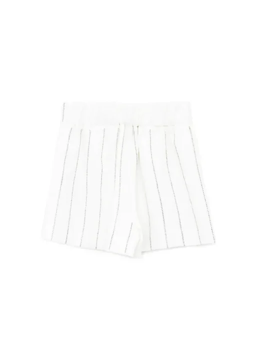 Patrizia Pepe Short Bianco con Strass per Bambine