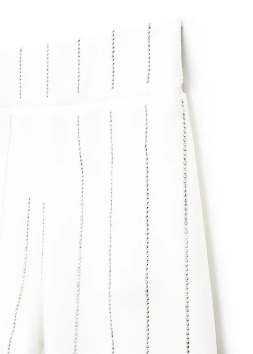 Patrizia Pepe Short Bianco con Strass per Bambine