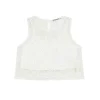 Patrizia Pepe Top Bianco con Paillettes per Bambine