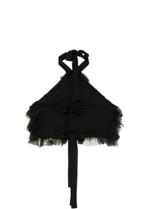 Patrizia Pepe Top Nero con Ruches per Bambine