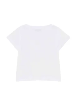 Patrizia Pepe T-Shirt Bianca con Logo per Bambine