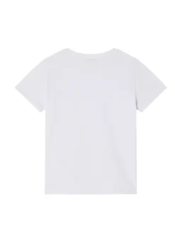Patrizia Pepe T-shirt Bianca con Stampa per Bambine