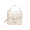 Pinko Kids Borsa a Tracolla Crema con Borchie per Bambine
