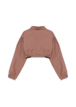 Pinko Kids Camicia Cropped Terra con Stampa per Bambine