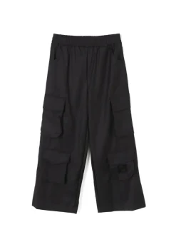 Pinko Kids Pantaloni Neri Wide Leg con Tasconi per Bambine