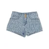 Pinko Kids Short Denim Logo All Over per Bambine