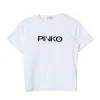 Pinko Kids T-shirt Bianca con Stampa Logo per Bambine