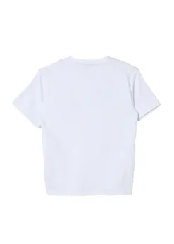 Pinko Kids T-shirt Bianca con Stampa Logo per Bambine