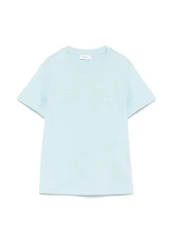 Pinko Kids T-shirt Celeste con Logo per Bambine