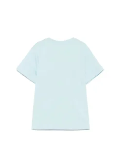 Pinko Kids T-shirt Celeste con Logo per Bambine