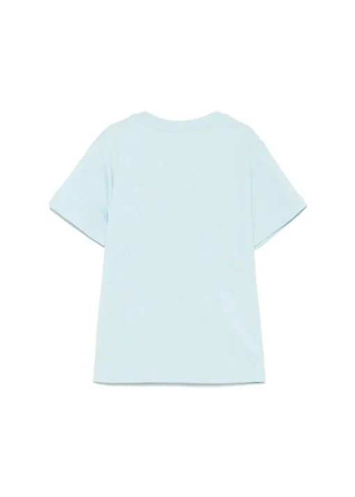 Pinko Kids T-shirt Celeste con Logo per Bambine