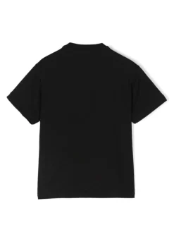 Pinko Kids T-shirt Nera con Decorazione Strass per Bambine