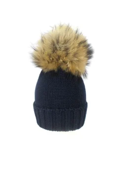 Regina Cappello in Lana Blu con Pon Pon