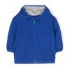 Save the Duck Kids Giubbino Blu con Cappuccio con Patch Logo per Neonati