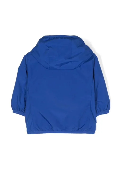 Save the Duck Kids Giubbino Blu con Cappuccio con Patch Logo per Neonati